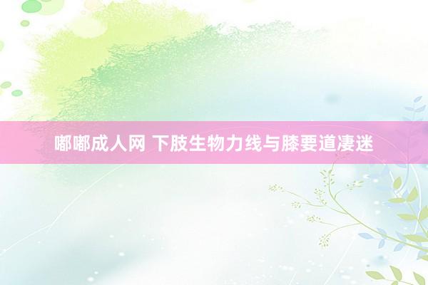 嘟嘟成人网 下肢生物力线与膝要道凄迷
