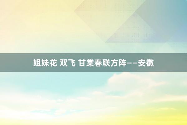 姐妹花 双飞 甘棠春联方阵——安徽